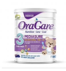 sữa bột oracare pediasure 3-900 gram (1-10 tuổi) km 1 hủ yến kid