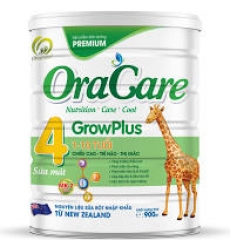 sữa bột oracare growplus 4-900 gram (1-10 tuổi) km 1 hủ yến kid
